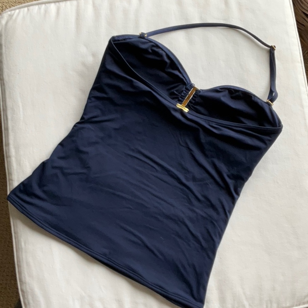 Calvin Klein navy bathing suit top NWT Sz Med - Picture 4 of 5